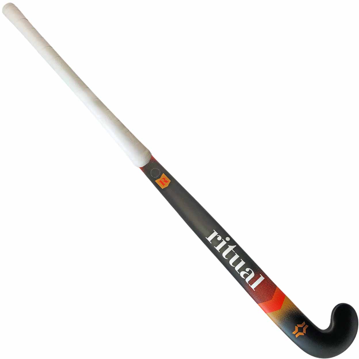 Hockey stick with 'ritual' branding on a white background