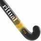 Close-up of a hockey stick with 'Ritual' branding on a white background