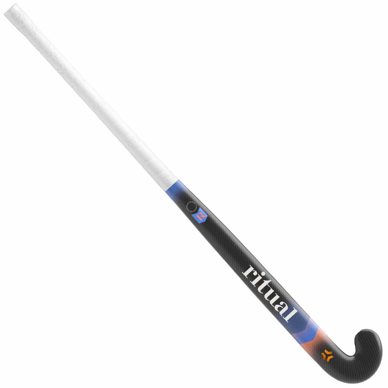 Hockey stick with 'ritual' branding on a white background