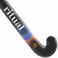 Close-up of a hockey stick with 'Lithual' branding on a white background