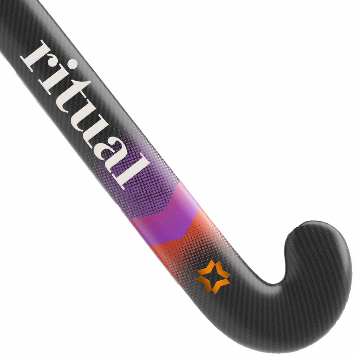 Hockey stick with 'ritual' branding on a white background