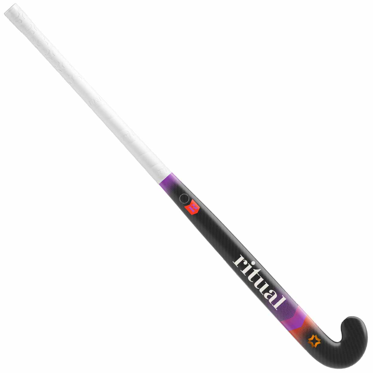 Hockey stick with 'ritual' branding on a white background