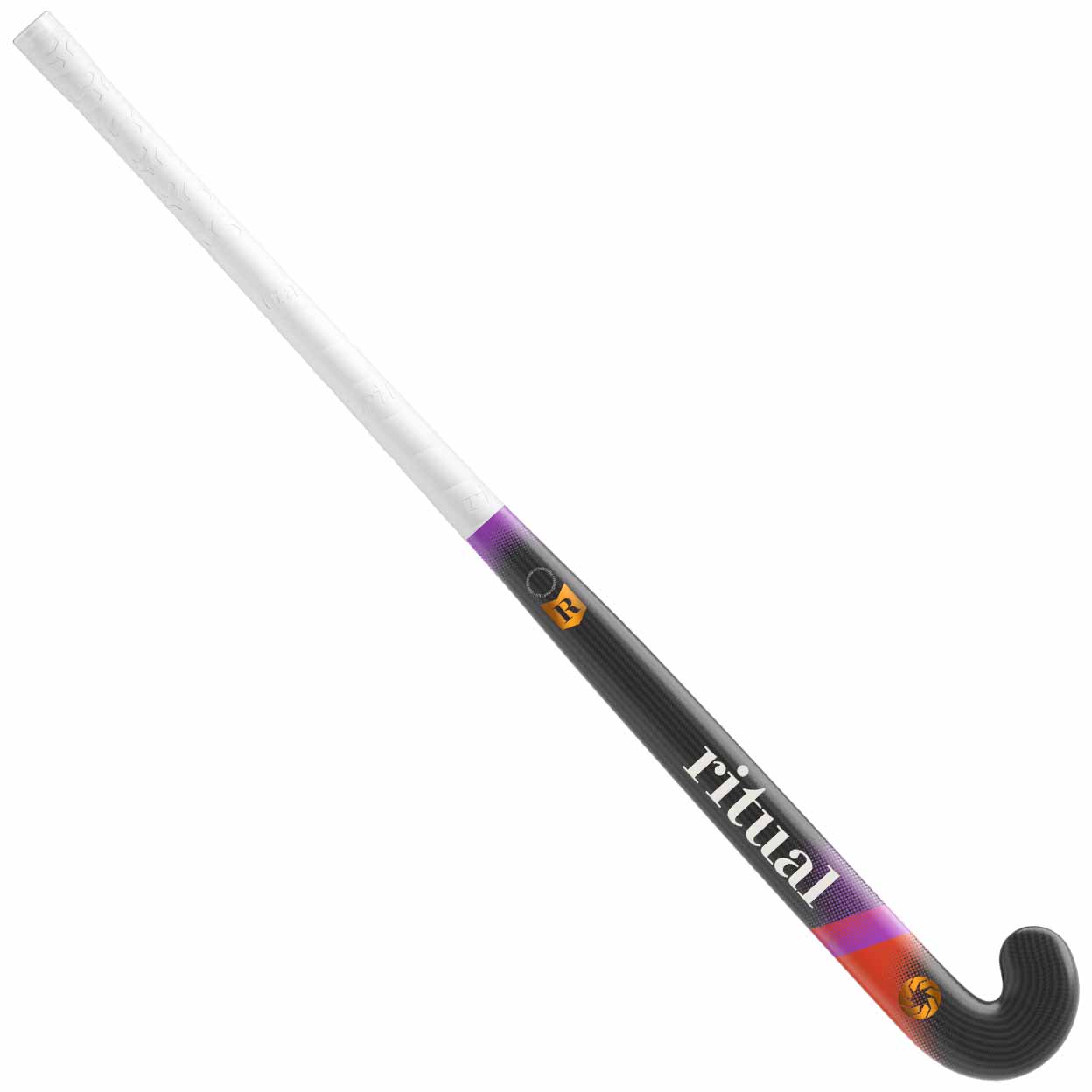 Hockey stick with 'ritual' branding on a white background