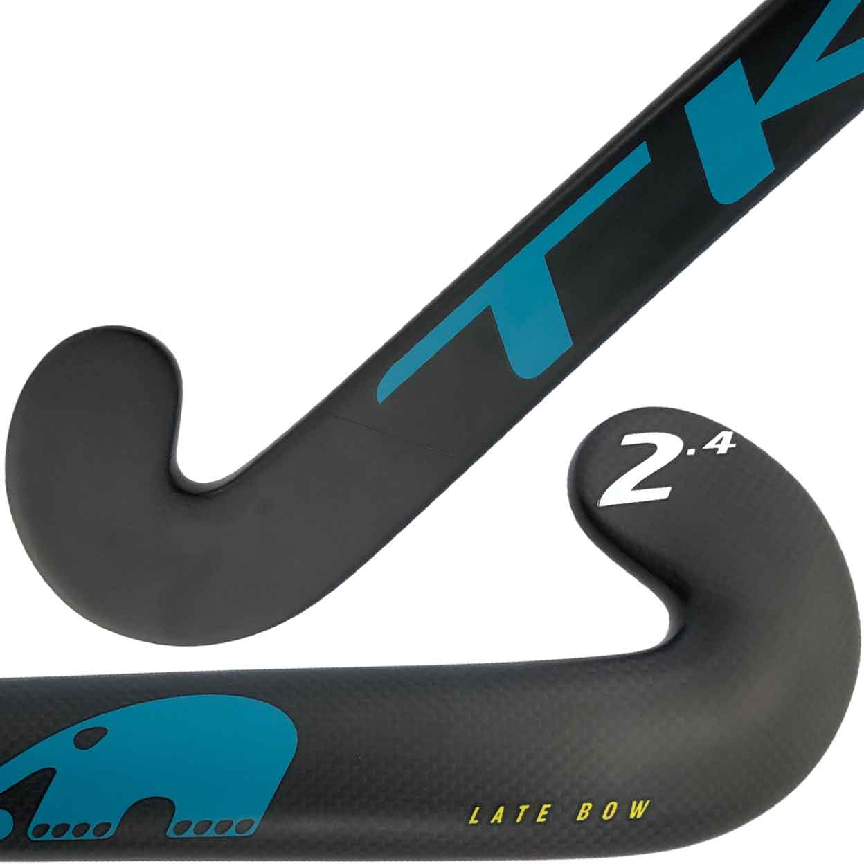 Close up of the toes of the TK2.4 Late Bow Field Hockey Stick