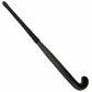 Black field hockey stick on a white background
