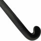 Black hockey stick on a white background