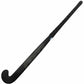 Black field hockey stick on a white background