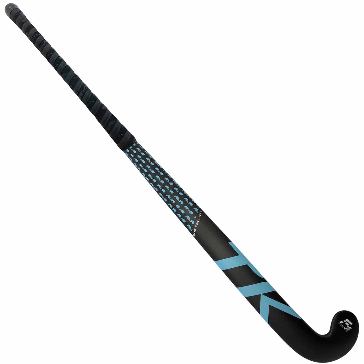 full back of the blue and black TK F6 Control Indoor Field Hockey Stick