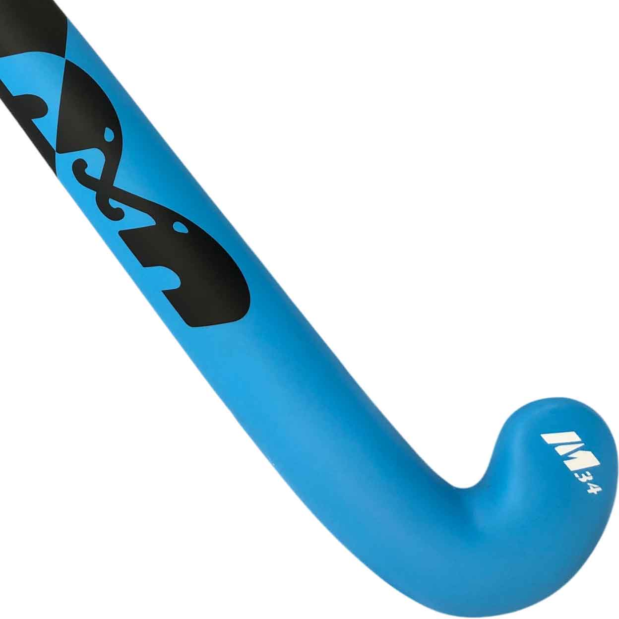 closeup of the back of the blue TK Maxi Wood Stick