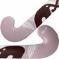 Close-up of a pink and burgundy hockey stick with 'MAX' branding on a white background