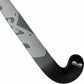 Hockey stick with black and gray design on a white background