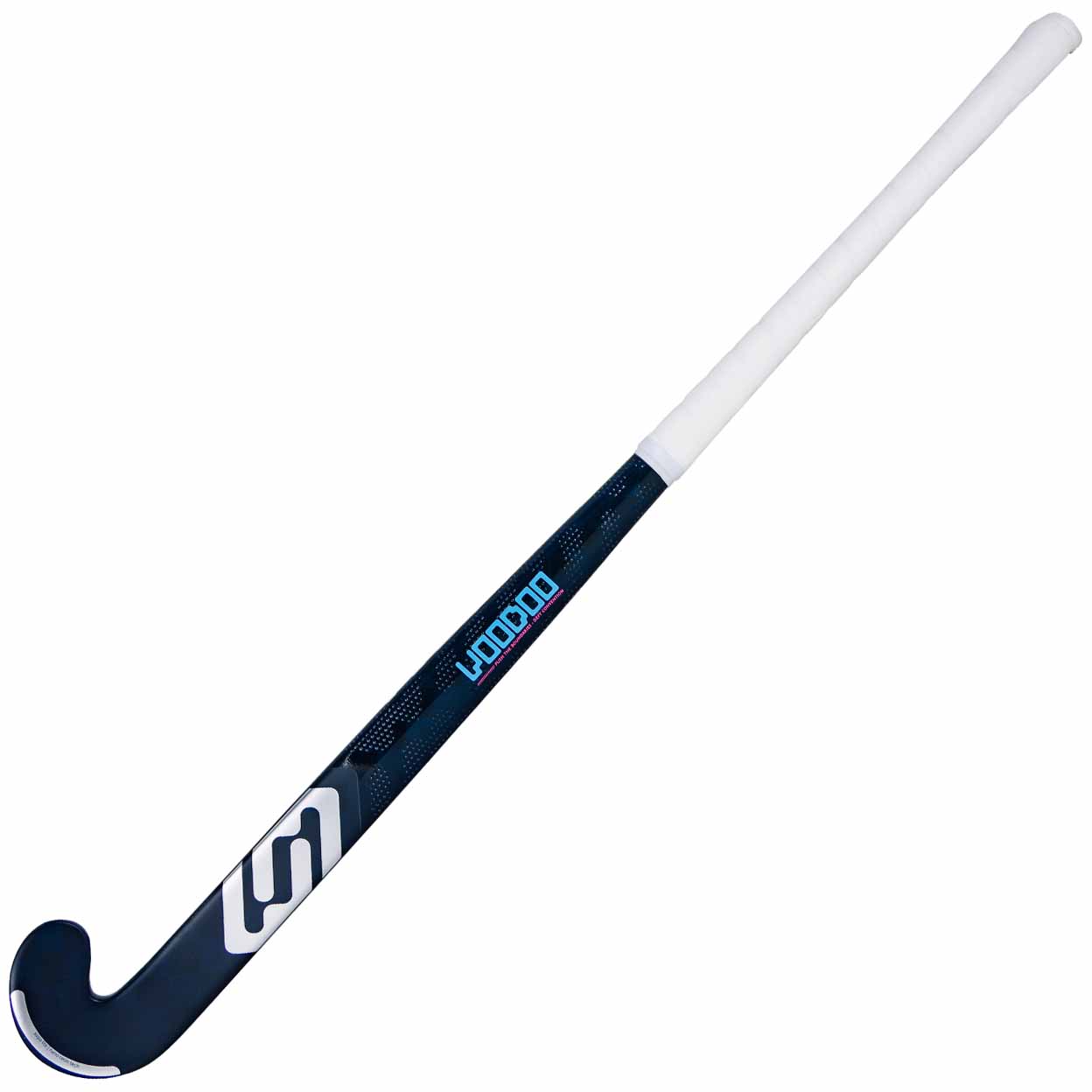 Hockey stick with a brand logo on a white background