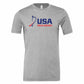 Gray t-shirt with USA Field Hockey logo on a white background