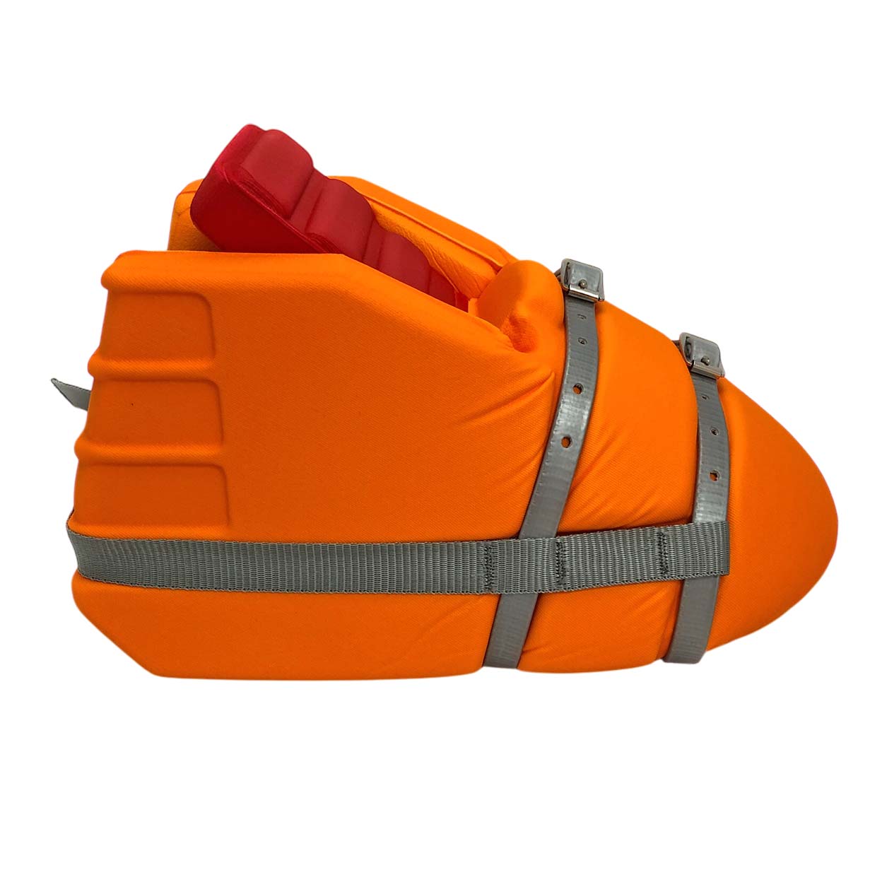 Side of the orange OBO OGO Kickers without the logo