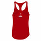 red tank top with 'USA' logo on back, on a white background