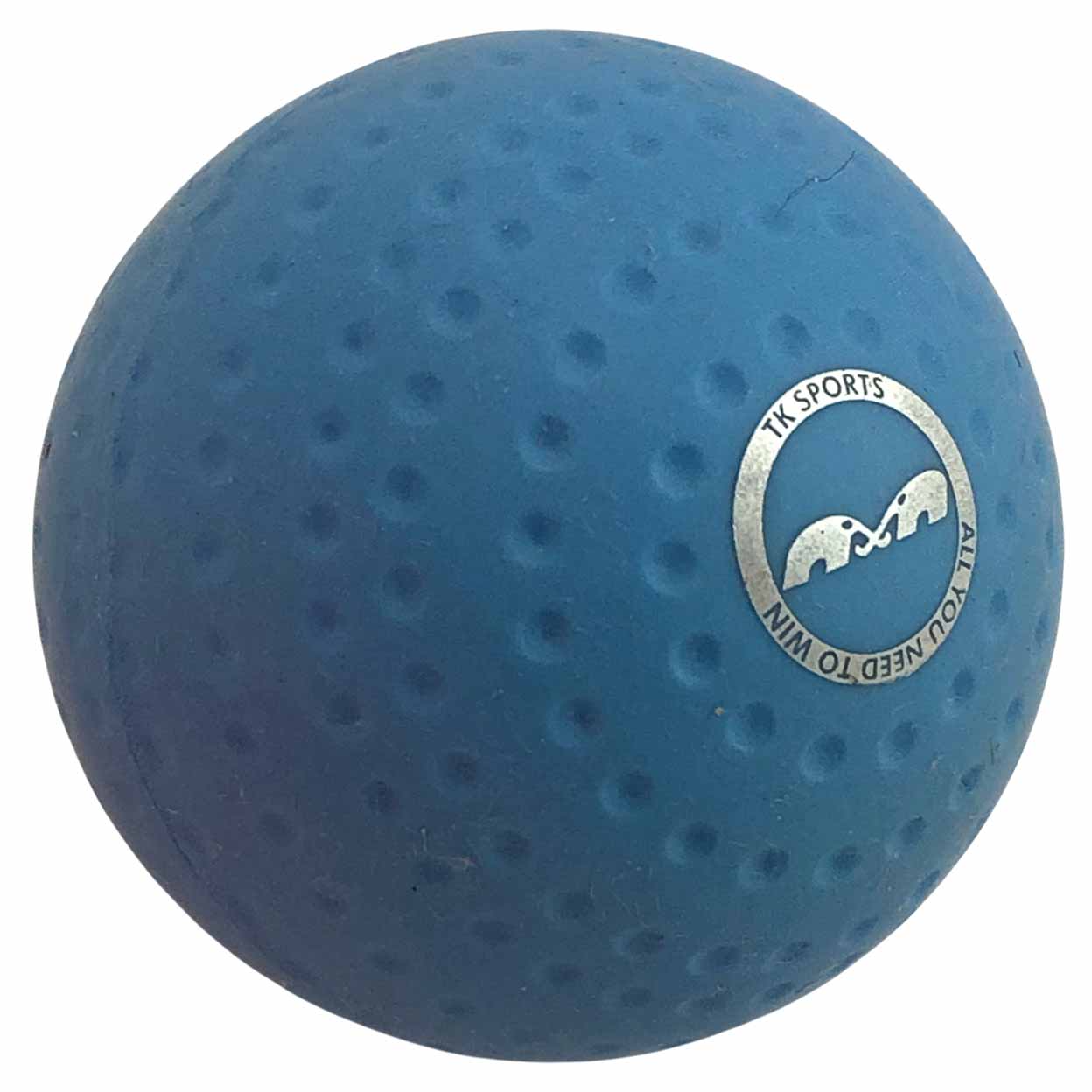 Blue textured ball with TK Sports logo on a white background