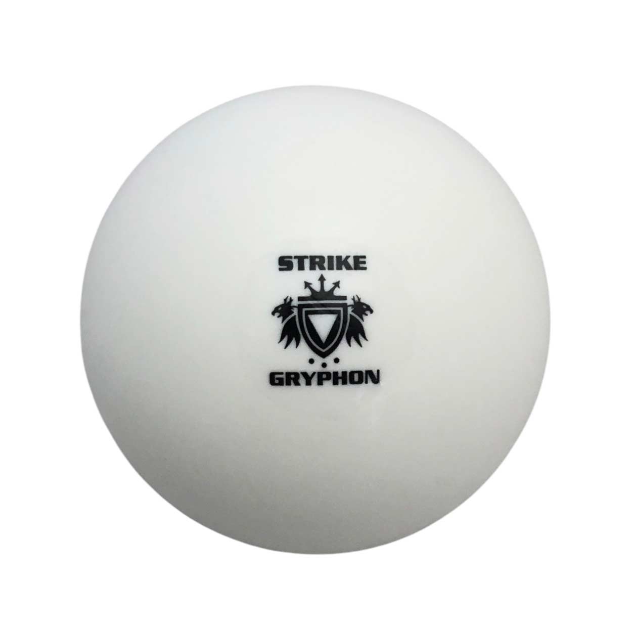 Single white Gryphon Super All-Turf Field Hockey Ball