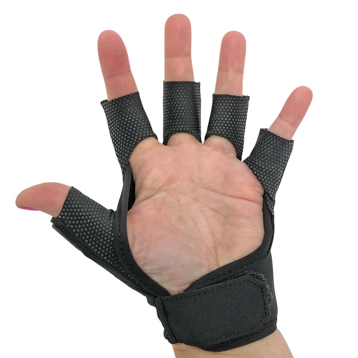 open palm of the black Ritual Vapor Field Hockey Glove