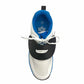 Sneaker with a black sole on a white background