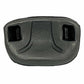 A black textured foam piece with molded contours and two small rectangular slots on the sides, shown on a plain white background.