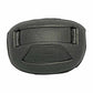 A black textured foam piece with molded contours and two small rectangular slots on the sides, shown on a plain white background.