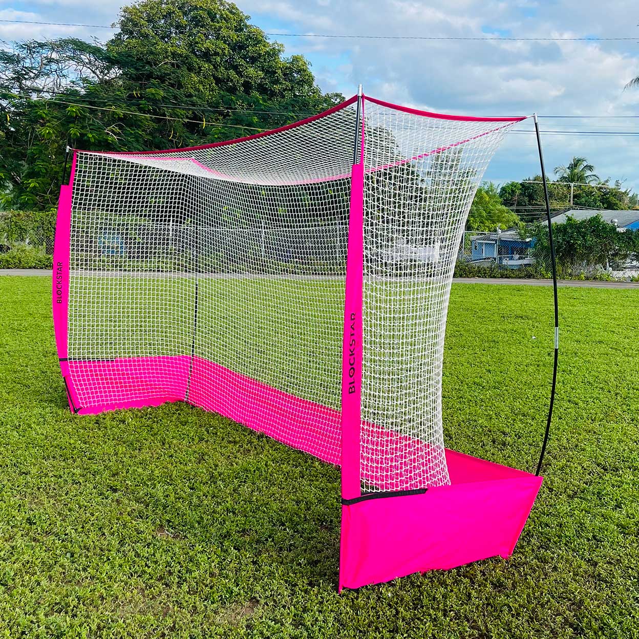 Angled Blockstar Pink Outdoor Goal on the Go