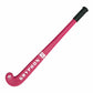 Pink hockey stick with black end on a white background, featuring the Gryphon brand.