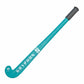 Teal hockey stick with black end on a white background, featuring the Gryphon logo.