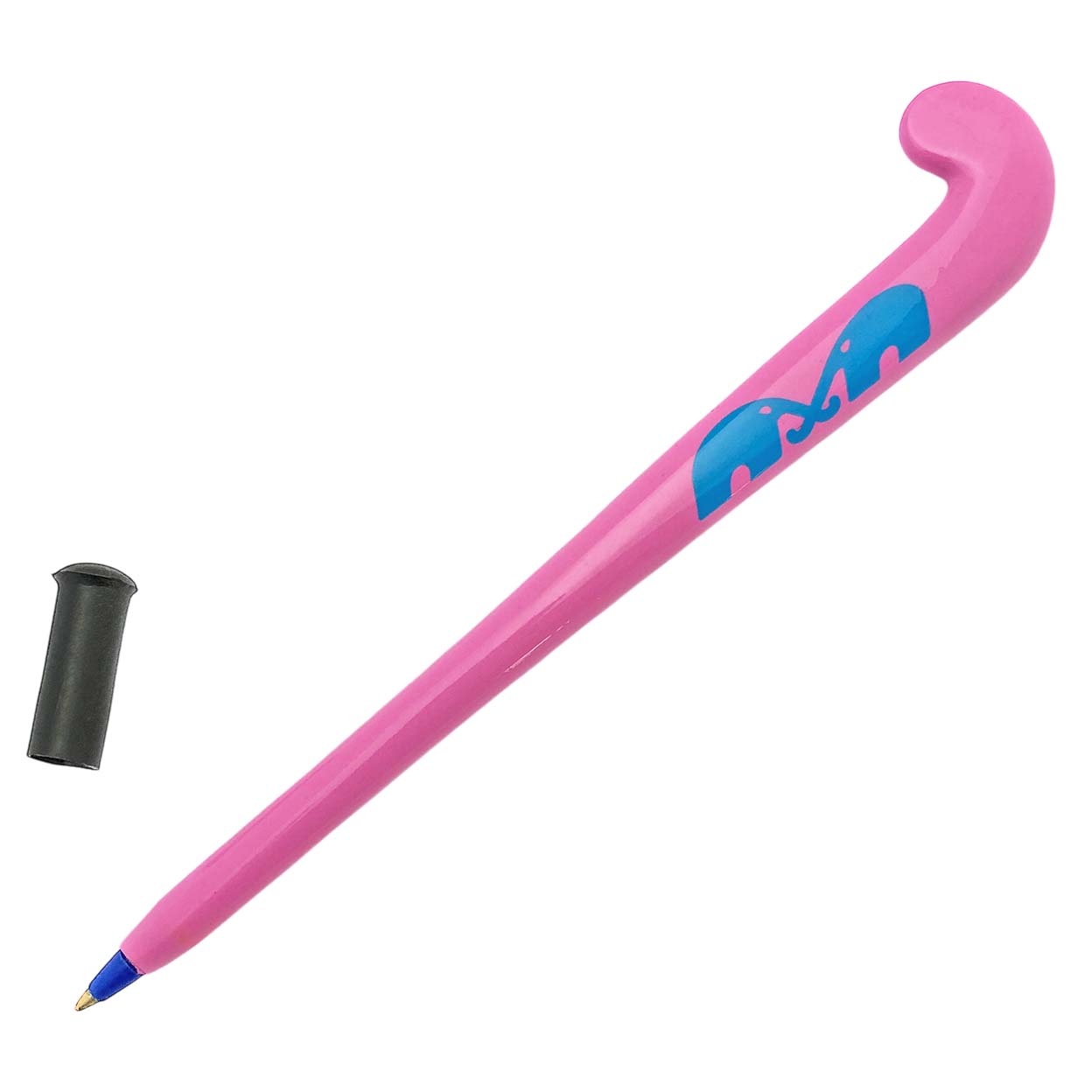 pink TK Field Hockey Stick Pen with the cap off.