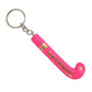 back of the pink Gryphon field hockey Keychain