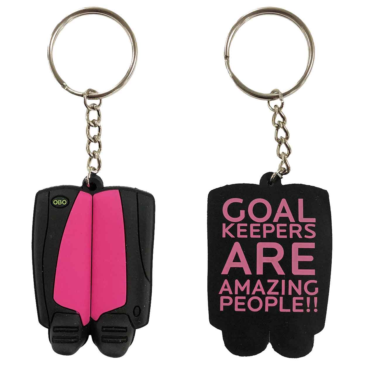 Black and Pink OBO Mini Legguards Keychain