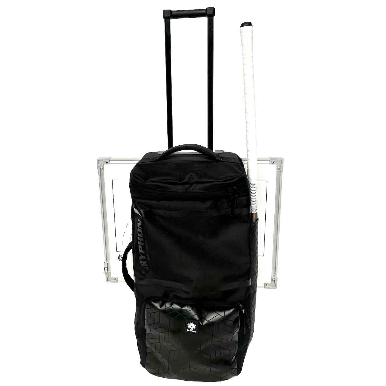 Gryphon Coaching Wheel Bag packed with a stick and white board.
