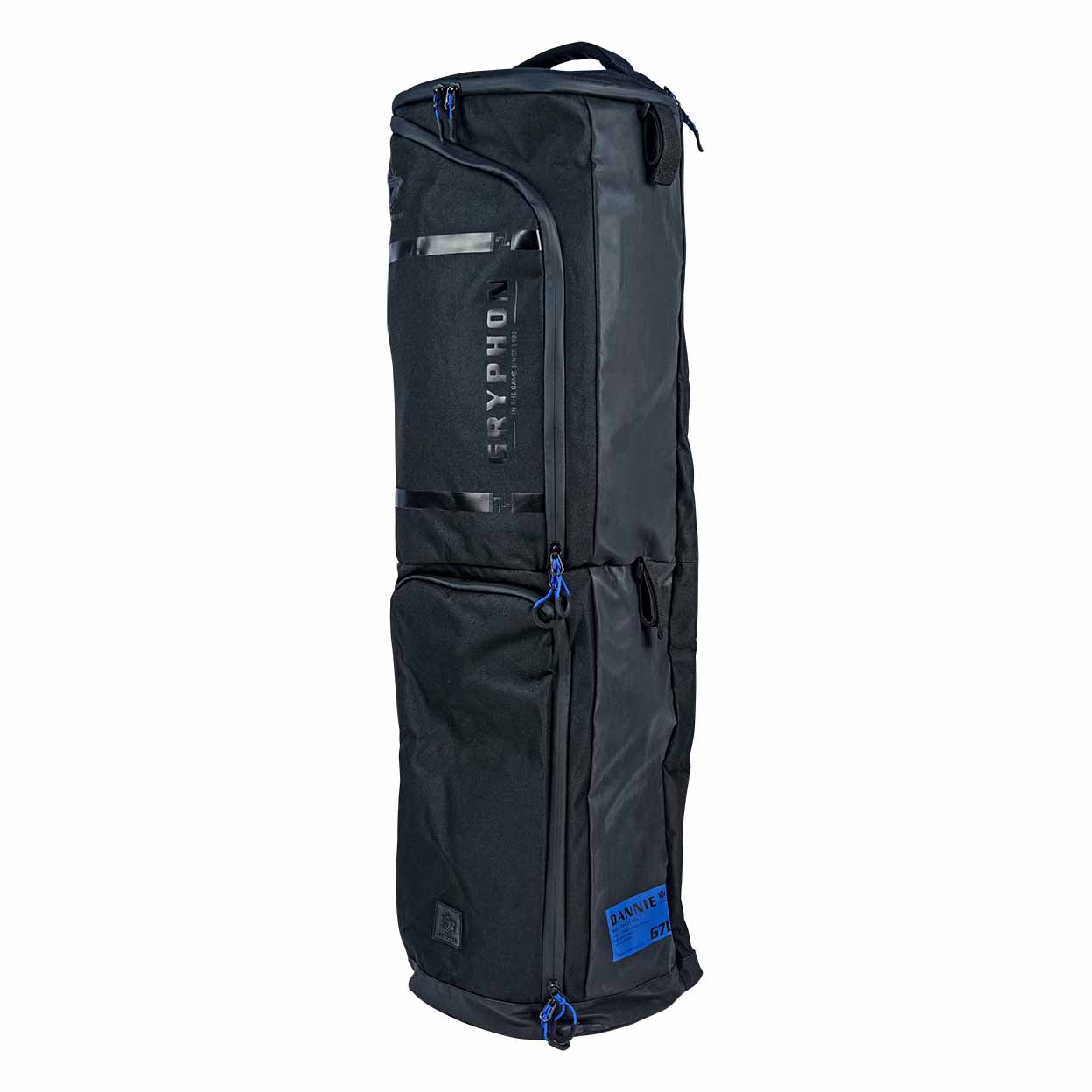 Black stick bag with visible brand logo on a white background