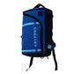 Blue and black backpack with 'Gryphon' branding on a white background