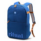 Blue backpack on a white background