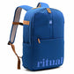 Blue backpack on a white background