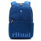 Blue backpack on a white background