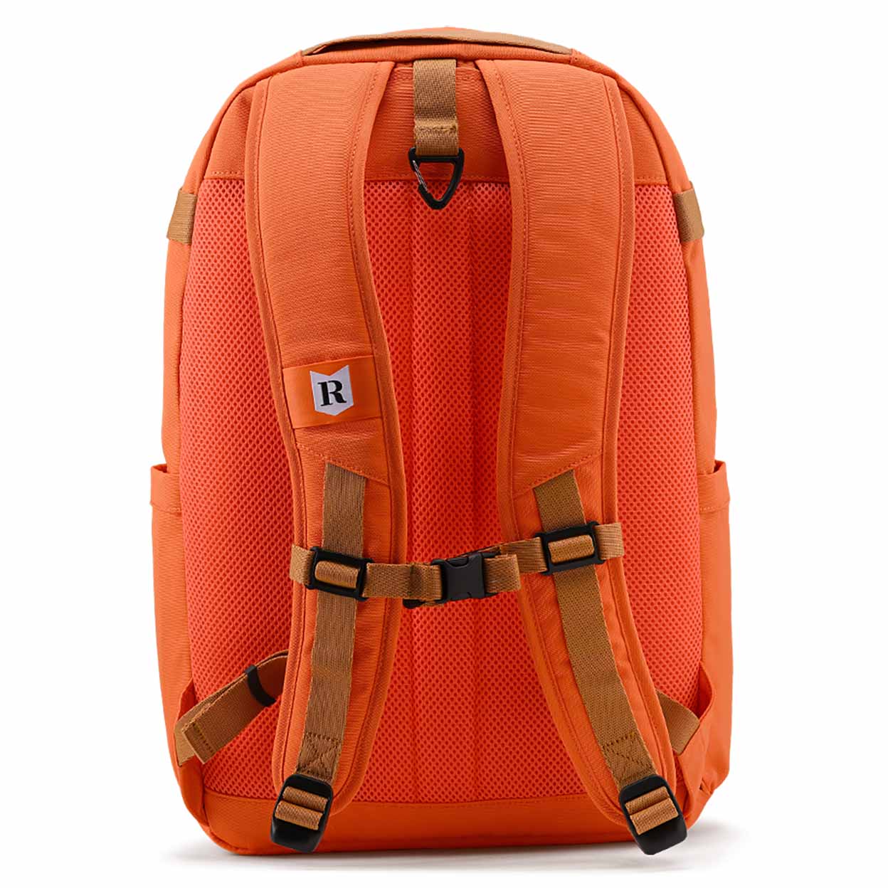 back of the Orange backpack with 'ritual' branding on a white background