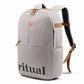Backpack with beige straps on a white background