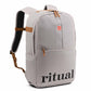 Backpack with beige straps on a white background