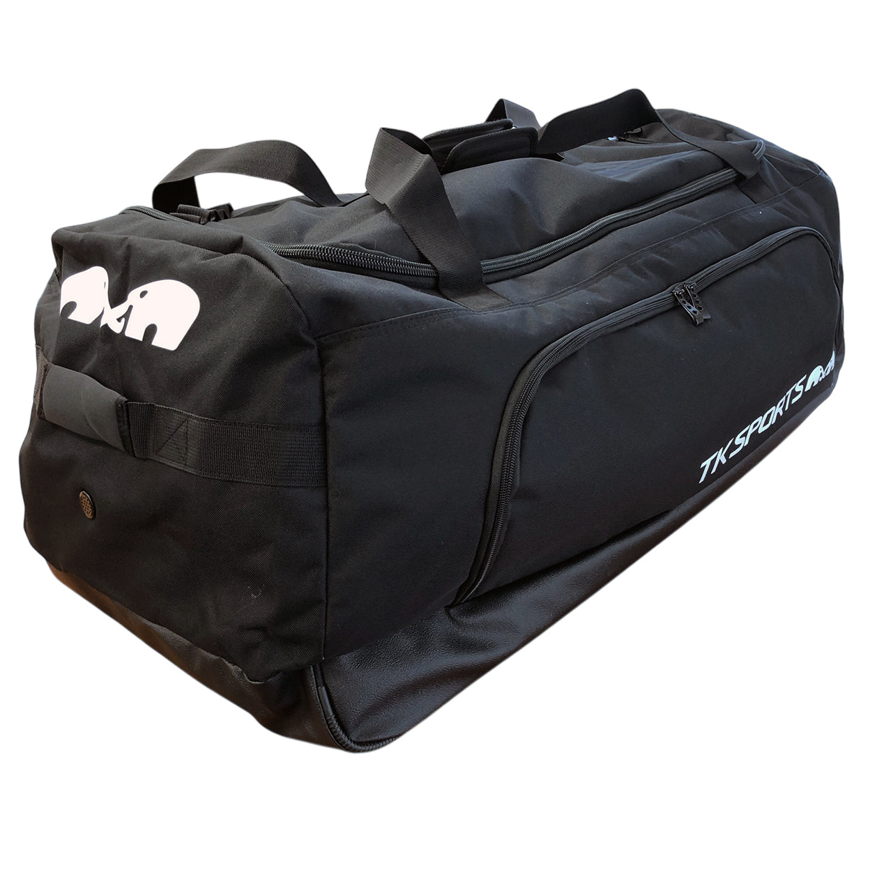 Angled front view of the TK5 Goalkeeping Bag showing the pull handle.