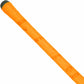 Orange field hockey stick grip  with branding on a white background