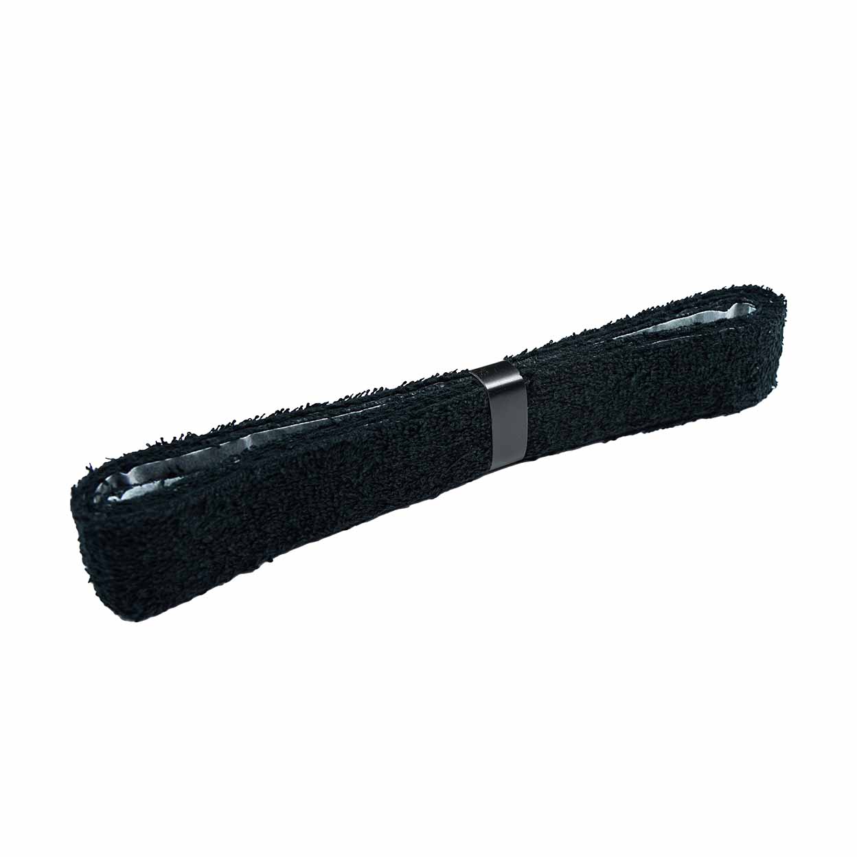 Black textured grip on a white background