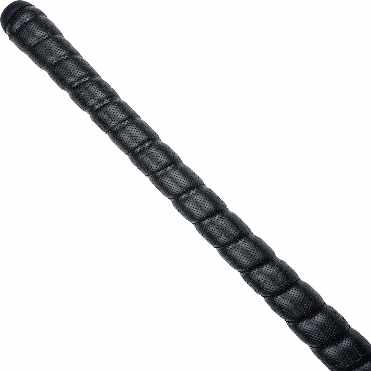 Black textured grip on a white background