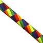 Closeup of the rainbow design Gryphon Design Chamois Grip on a stick.