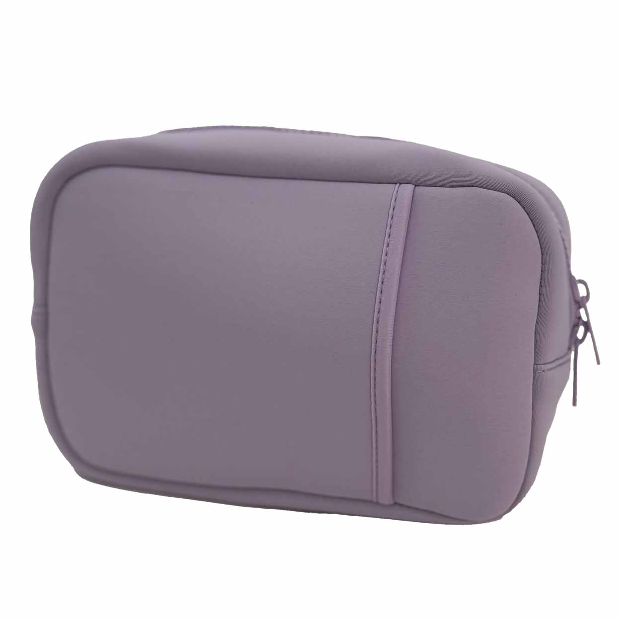 Purple cosmetic bag on a white background