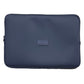 Navy laptop sleeve with 'sideline' logo on a white background