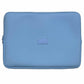 Blue laptop sleeve with 'sideline' branding on a white background