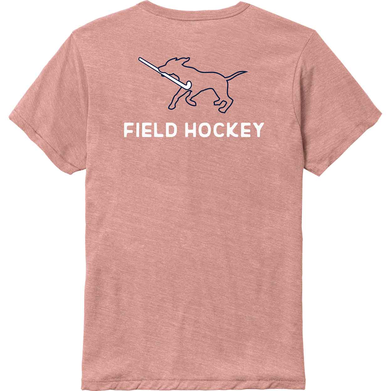back of the pink Field Hockey Dog Tee