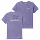 Purple t-shirt with field hockey graphics and text on a white background